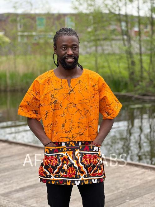 Okergeel Dashiki Shirt / Dashiki Jurk - Afrikaans shirt - Un, Kleding | Heren, Overige Herenkleding, Nieuw, Ophalen of Verzenden