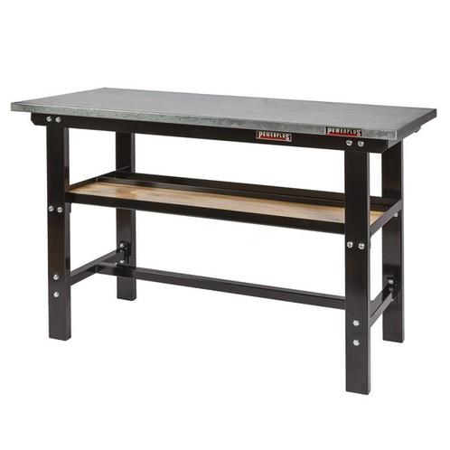 Werkbank zwart 150 cm met zinken werkblad, Doe-het-zelf en Verbouw, Werkbanken, Ophalen of Verzenden