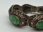 Zonder minimumprijs - Zilveren armband - Jaspis - Zilver -, Antiek en Kunst