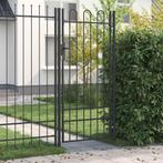 vidaXL Hekpoort Grijs 100 x 200 cm Poedercoated staal, Tuin en Terras, Verzenden, Nieuw