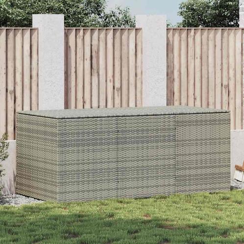 vidaXL Tuinbox 180x90x70 cm poly rattan grijs, Tuin en Terras, Overige Tuin en Terras, Nieuw, Verzenden