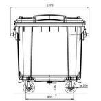 Container 1100 liter, 1370x1085x1315 mm grijs, jong gebruikt, Huis en Inrichting, Woonaccessoires | Prullenbakken, Ophalen of Verzenden