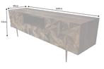 Massives TV-Board ALPINE 160cm Sheesham steenafwerking, Huis en Inrichting, Kasten | Televisiemeubels, Ophalen of Verzenden, Nieuw