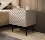 Meubella Nachtkastjes | Set van 2 | beige 46cm met deur, Verzenden, Nieuw