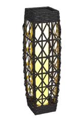 Rotan Solar Tuinlantaarn – Grijze Buitenlamp 20×20×68 cm, Verzenden, Nieuw