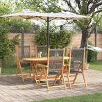 vidaXL Tuin Eetset 5 pcs Grijs tafel: 160x85x75 cm stoel:, Tuin en Terras, Verzenden, Nieuw