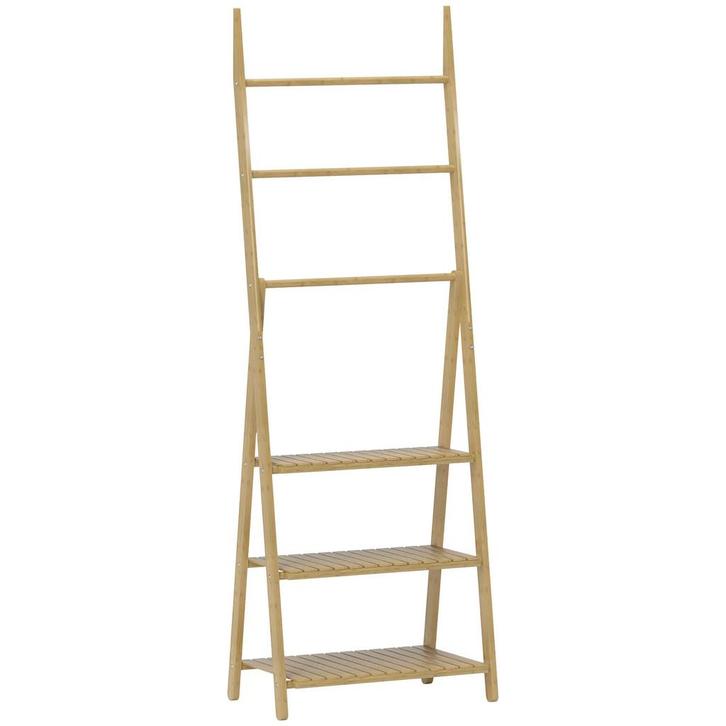 TRUUSK 3-traps Badkamerrek - 3 Handdoekhouders - Bamboe Fram, Huis en Inrichting, Stoffering | Behang, Verzenden