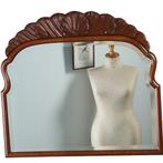 Brede Soester spiegel met facet en gestoken kroontje ca 1890, Antiek en Kunst, Antiek | Spiegels, Ophalen of Verzenden