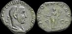 251-253ad Roman Volusian Ae sestertius Concordia standing..., Verzenden