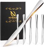 HI NATURE™ Steakmessen 6 Stuks RVS | Vleesmessen, Messenset,, Ophalen of Verzenden, Nieuw