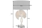 Decoratieve tafellamp GINKGO 62cm zwartgouden metalen, Ophalen of Verzenden, Nieuw