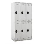 Gebruikte Lockerkasten 6 deuren (codeslot), Huis en Inrichting, Kasten | Lockerkasten, Ophalen of Verzenden, Gebruikt