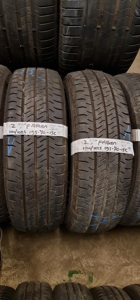 2x 195-70-15c Falken Zomer 6.5mm €40 Per Band 195 70 15c, Auto-onderdelen, Banden en Velgen, 15 inch, Zomerbanden, 195 mm, Bestelwagen