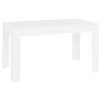 Witte Eettafel 140cm - Retourdeal - Stijlvol & Goedkoop, 100 tot 150 cm, Nieuw, Vier personen, Rechthoekig