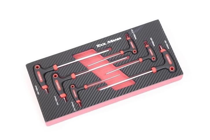 TM 6 Delige T-Greep Inbusset  foam carbon look inlay, Auto diversen, Autogereedschap, Nieuw, Verzenden