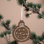 Hanger Vilt - Kerstbal Geborduurd Stippen Motief - Gingerbre, Diversen, Ophalen of Verzenden, Nieuw