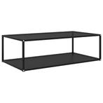 vidaXL Salontafel 120x60x35 cm gehard glas zwart, Huis en Inrichting, Tafels | Salontafels, 100 tot 150 cm, Verzenden, Nieuw, 50 tot 100 cm