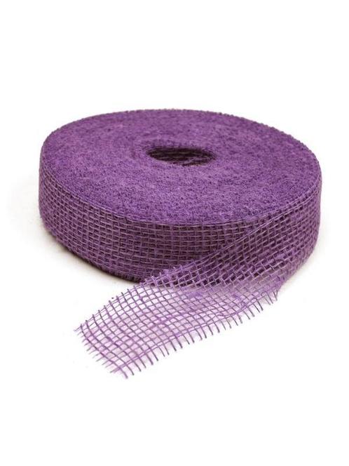Jute Cadeaulint Cadeauband 5cm Lavendel - Breedte 5cm - m, Hobby en Vrije tijd, Knutselen, Overige typen, Nieuw, Ophalen of Verzenden