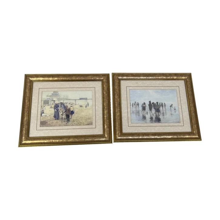 Edouard Van Goethem - Schilderijen - Twee stuks, Antiek en Kunst, Antiek | Overige Antiek