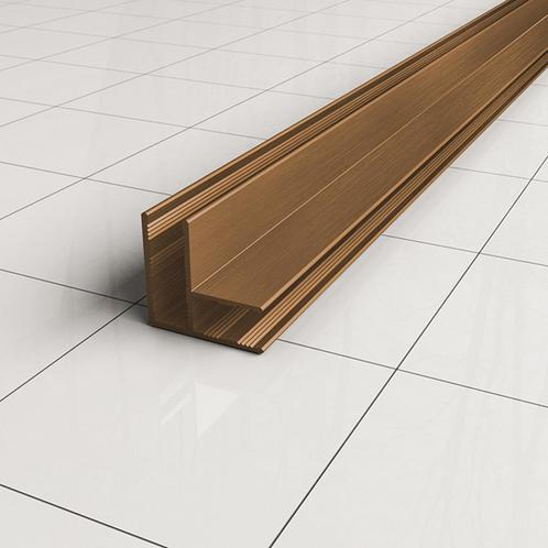 Hoekprofiel BWS Mark 200x1 Cm Geborsteld Brons Koper, Doe-het-zelf en Verbouw, Sanitair, Bad, Nieuw, Ophalen of Verzenden