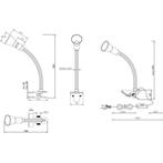 LED Klemlamp - Trion Fexy - E14 Fitting - Glans Zwart -, Huis en Inrichting, Ophalen of Verzenden, Nieuw, Kunststof