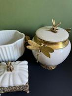 G&C Interiors - Vaas (4) - Brons, Porselein - Set