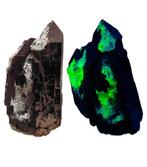 MORIONKWARTS met GROENE HALIET UV, Omegna, Italië Kristallen