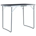 vidaXL Campingtafel inklapbaar met metalen frame 80x60 cm, Caravans en Kamperen, Verzenden, Nieuw
