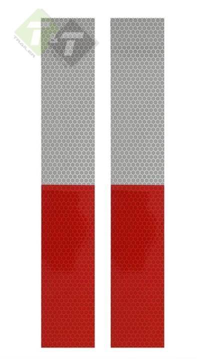 Reflectie Sticker Rood - Wit - Reflector Stickers -  reflect, Auto-onderdelen, Verlichting, Nieuw, Universele onderdelen, Ophalen of Verzenden