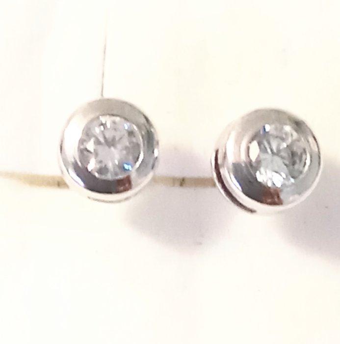 Zonder Minimumprijs - Oorbellen - 18 karaat Witgoud Diamant, Sieraden, Tassen en Uiterlijk, Oorbellen