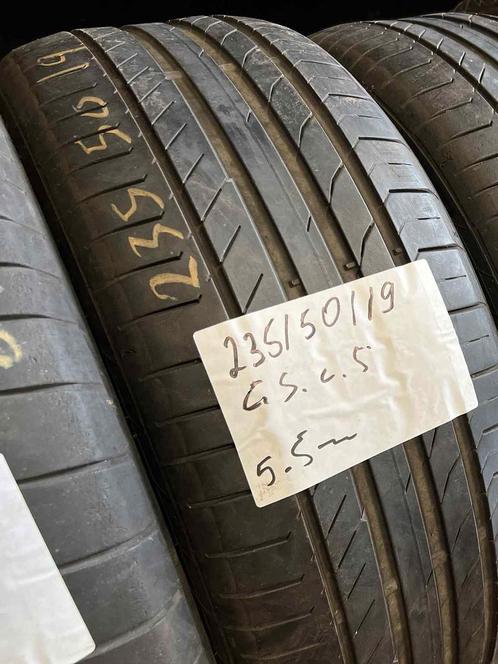 2 x Continental SportContact 5 235-50-19 Zomerbanden 5,5mm, Auto-onderdelen, Banden en Velgen, 19 inch, Zomerbanden, 235 mm, Personenwagen
