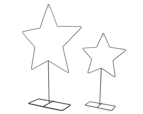 Metalen frame stervorm op voet – large set van 2 voor, Huis en Inrichting, Woonaccessoires | Kunstplanten en Kunstbloemen, Nieuw