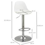 TRUUSK Set Van 2 Barkrukken Draaistoelen Tot 120kg Met Rugle, Verzenden, Nieuw