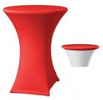 Statafelrok rond 80/85 cm en topcover Samba Rood - tafelhoes, Zakelijke goederen, Horeca | Meubilair en Inrichting, Horecatextiel