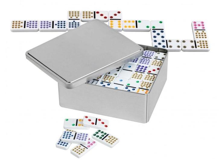 Domino Dubbel 15 in blik | Philos - Gezelschapsspellen, Hobby en Vrije tijd, Gezelschapsspellen | Bordspellen, Nieuw, Verzenden