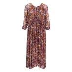Frogbox • bruin roze midi jurk • 36, Kleding | Dames, Verzenden, Nieuw, Roze, Maat 36 (S)