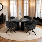 Lona fluwelen draaistoel met dikke vulling - zwart/zwart, Se, Verzenden, Nieuw