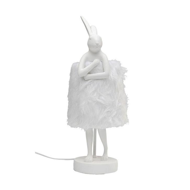 *WOONWINKEL* Kare Design Rabbit Fur White Wit Konijn Tafella, Huis en Inrichting, Lampen | Tafellampen, Nieuw, Verzenden