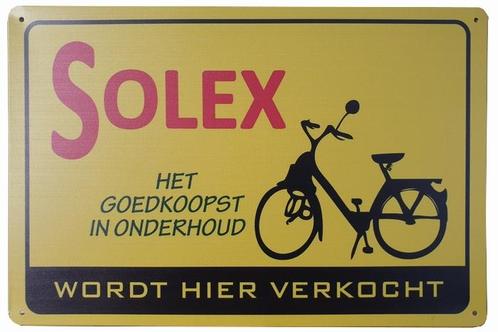 Solex wordt hier verkocht reclamebord, Verzamelen, Merken en Reclamevoorwerpen, Nieuw, Ophalen of Verzenden