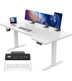 Zit sta bureau - Elektrisch - Verstelbaar - 160x75 cm - Wit, Verzenden, Zo goed als nieuw