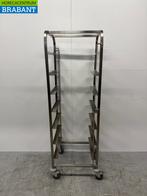 RVS Regaalwagen voor 7 waskratten waskorven 50 x 50 cm, Ophalen of Verzenden, Gebruikt