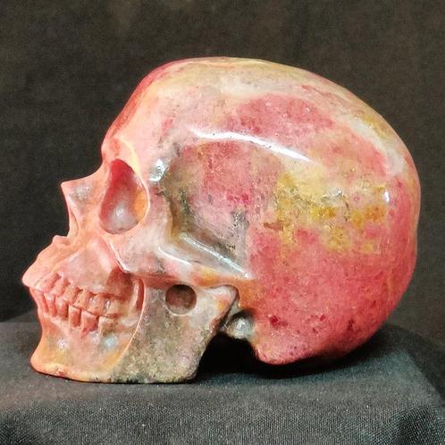 rhodoniet Menselijk schedel, handmatig vervaardigd uit, Verzamelen, Mineralen en Fossielen