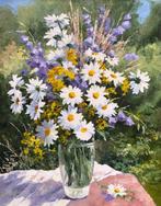 Irina Alex (1961) - Marguerites sous le Soleil, Antiek en Kunst, Kunst | Schilderijen | Klassiek