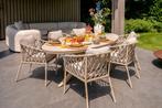 VDG Sara/Ventaro ovale tuinset 240x115 cm. - Latte, Verzenden, Nieuw, Overige materialen, Tuinset