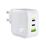GREEN CELL 65W 2x USB-C PD 1x USB QC 3.0 PowerGaN Wit, Nieuw, Verzenden