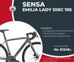 ACTIE: Sensa Emilia Lady Disc 105 racefiets dames mt 56cm, Nieuw, Meer dan 20 versnellingen, Ophalen of Verzenden, Dames