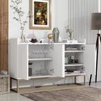 Minimalistische Buffetkast met 4 Deuren en Metalen Poten, Huis en Inrichting, Kasten | Dressoirs, Verzenden, Nieuw