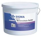 Sigmalan wetterschutz-farbe - wit - 5 liter - dekkende ac..., Doe-het-zelf en Verbouw, Verf, Beits en Lak, 5 tot 10 liter, Wit