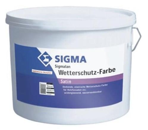 Sigmalan wetterschutz-farbe - wit - 5 liter - dekkende ac..., Doe-het-zelf en Verbouw, Verf, Beits en Lak, Lak, Wit, Nieuw, 5 tot 10 liter
