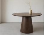 Eettafel Job Rond mangohout 150 cm - Walnoot - Japandi, Huis en Inrichting, Ophalen of Verzenden, Nieuw